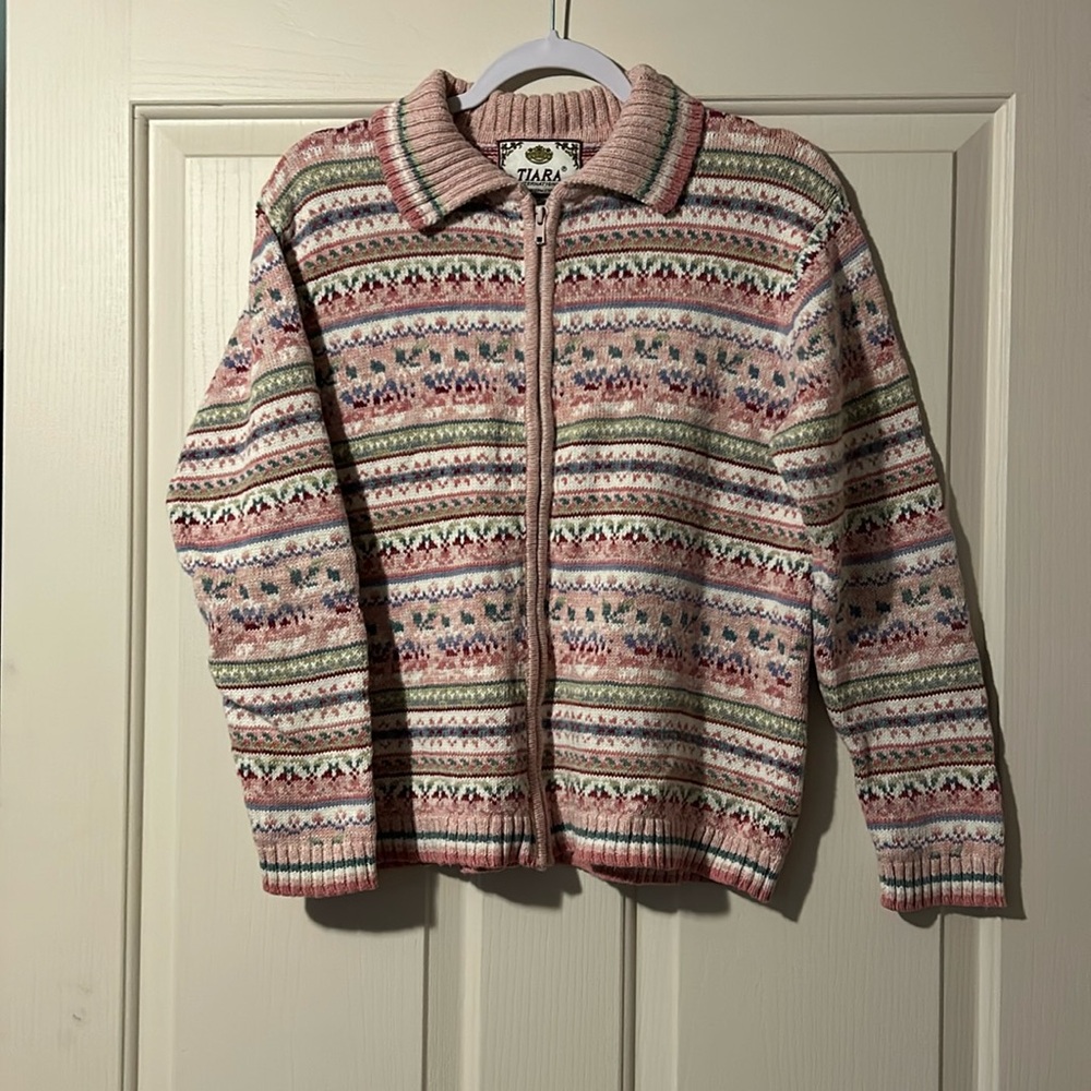 Tiara International Cardigan - sm/med - pink